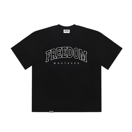FREEDOM Arch Logo Semiover Fit T-shirt (black/white)