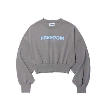 Women's Fisher Logo Crop Sweatshirt (Grey)