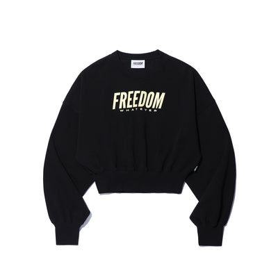 Women's Gradient Logo Crop Sweatshirt (Black)