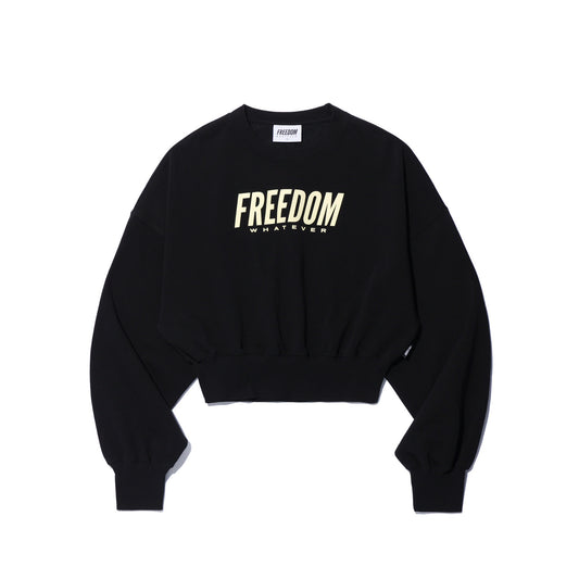 Women's Gradient Logo Crop Sweatshirt (Black)