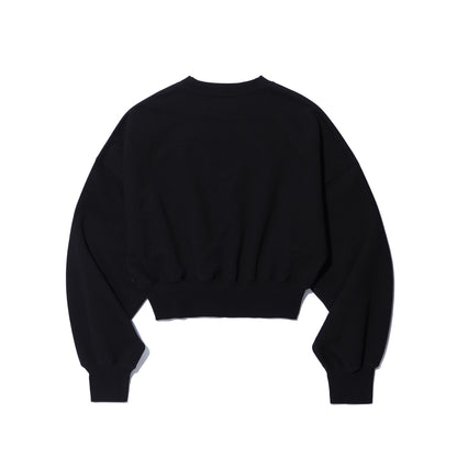 Women's Gradient Logo Crop Sweatshirt (Black)