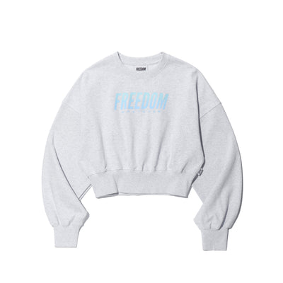 Women's Gradient Logo Crop Sweatshirt (Melange)