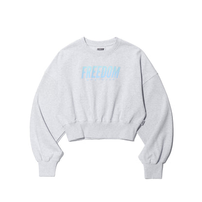 Women's Gradient Logo Crop Sweatshirt (Melange)