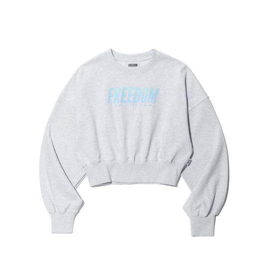 Women's Gradient Logo Crop Sweatshirt (Melange)