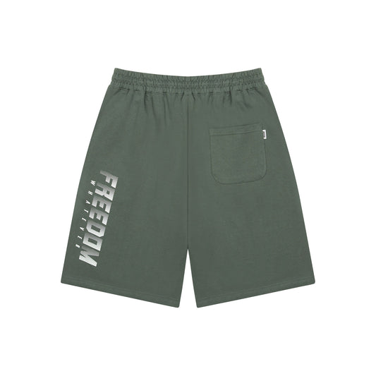 FREEDOM Side Logo Shorts (Khaki/White)