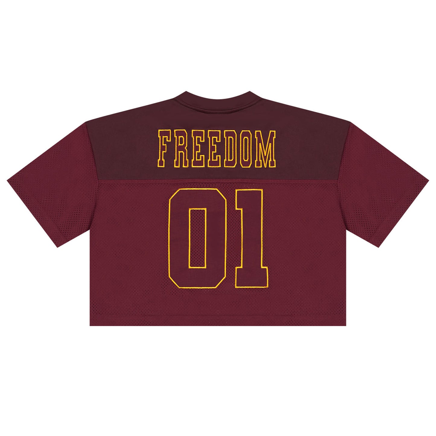 Women's Freedom Crop Rugby Jersey (Wine)