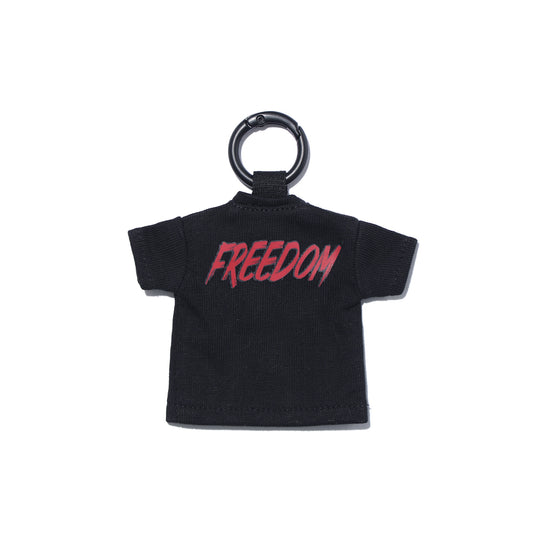 Mini Back Printing T-Shirts Keyring (Black/Red)