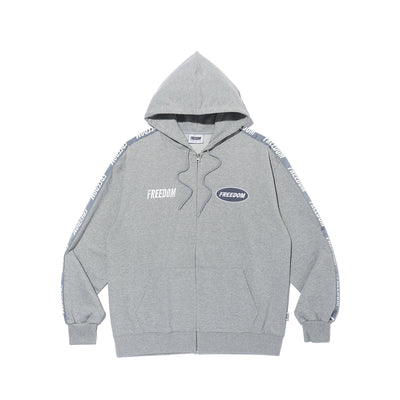 Freedom Lettering Hoodie (Gray)