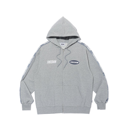 Freedom Lettering Hoodie (Gray)