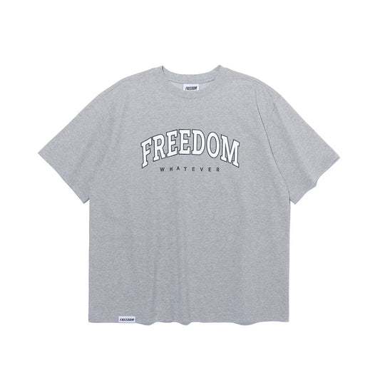 Freedom Arch Logo Semi-Overfit T-shirt (Gray)