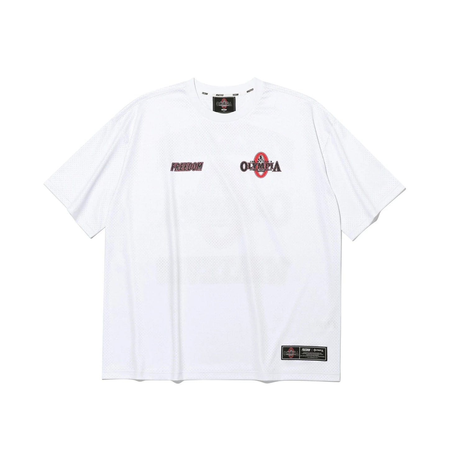 Olympia Small Logo All Mesh Short Sleeve T-Shirt (White)